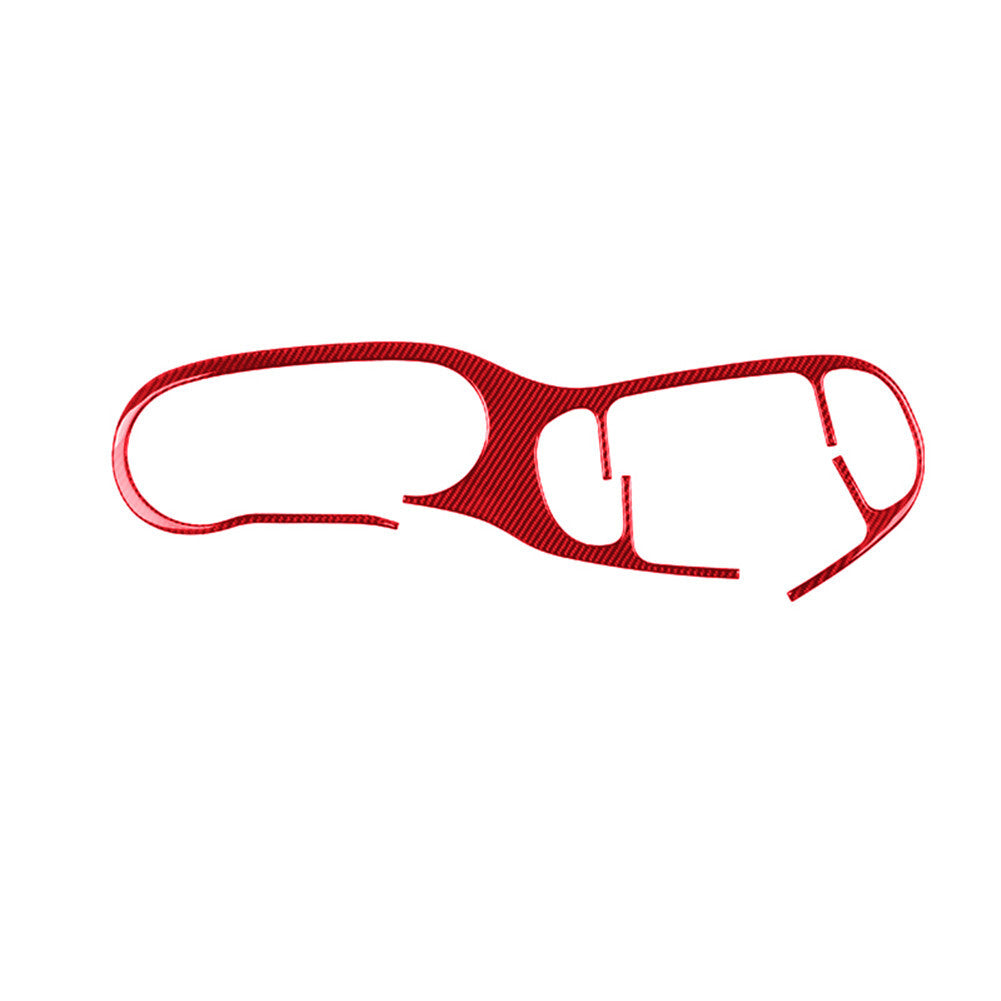 Red Carbon Fiber Interior Speedometer Air Vent Cover Trim for Fiat 500L 2014-17