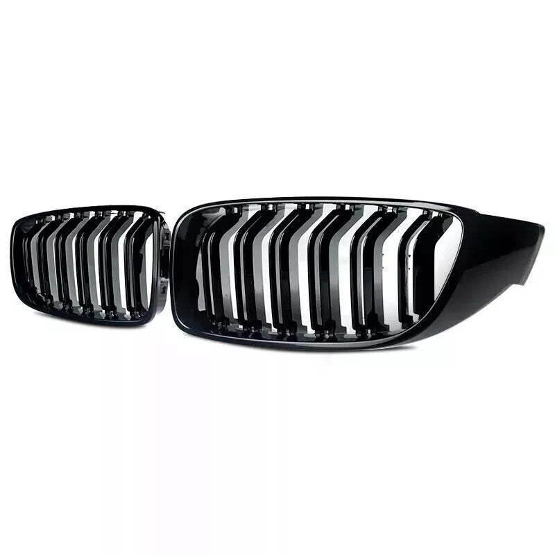 for BMW 4 Series F32 F33 F36 F82 F80 Gloss Black Kidney Grille Dual Slat Grill