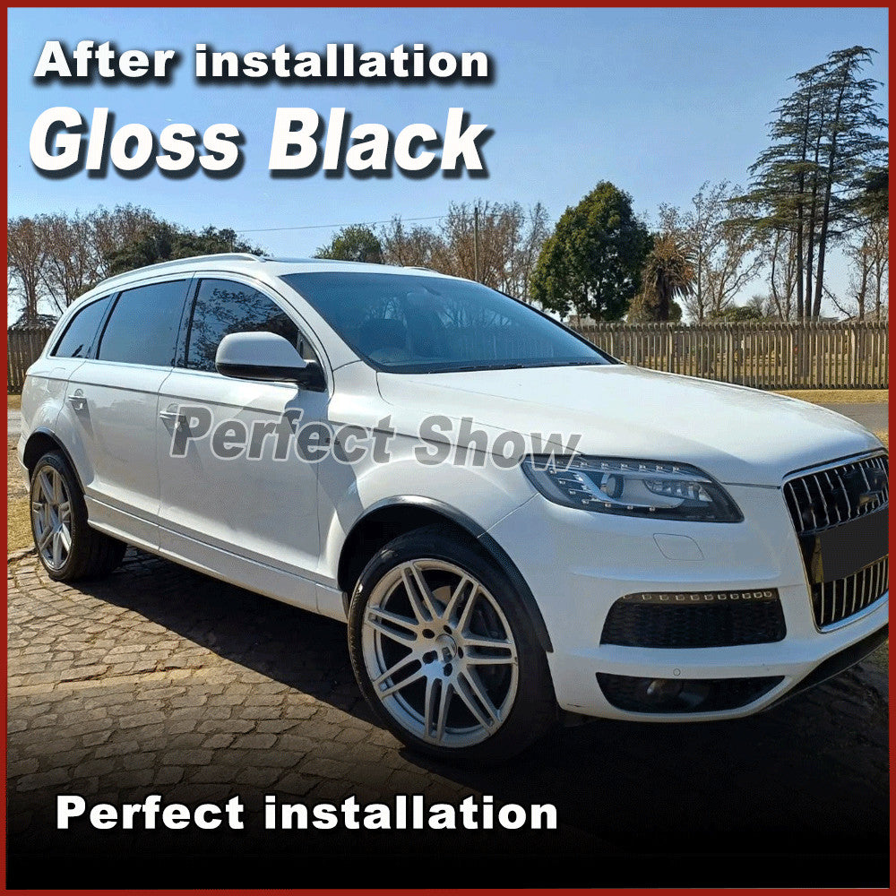 Unpainted Black PU Wheel Arch Fender Flares Eyebrow Fit for Audi Q7 RSQ7 2006-15