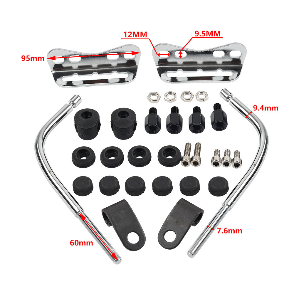 Windshield Wind Screen Deflector Wind Shield Iridium Universal Motorcycle