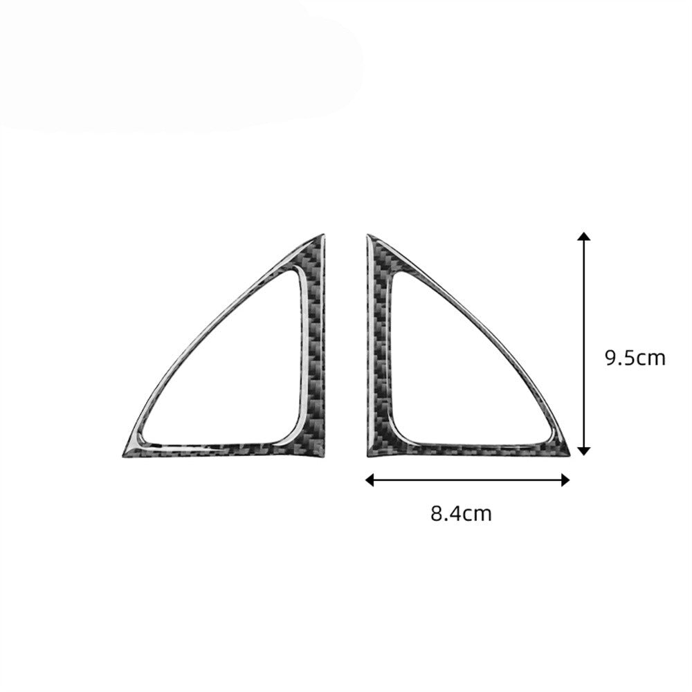 2Pcs Carbon Fiber Door Loudspeaker Frame Cover Trim for Toyota for Corolla 2007-2013