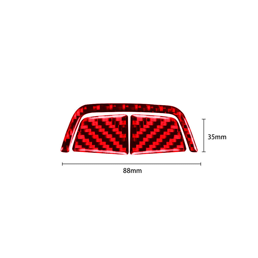 Red Carbon Fiber Central Console Accent Cover Trim for BMW 6 Series E63 E64