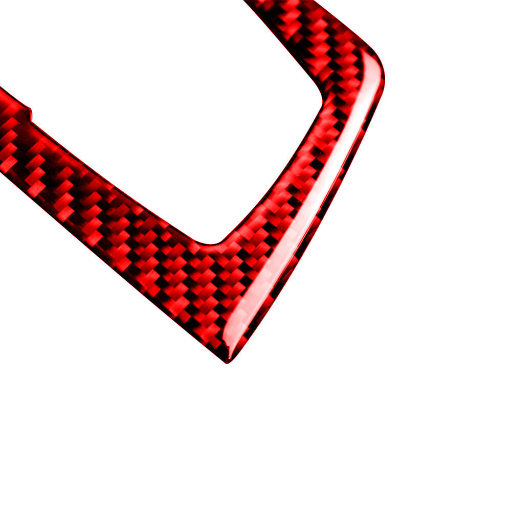 Red Carbon Fiber Headlight Switch Panel Trim Cover for BMW 3Series F30 2013-2019