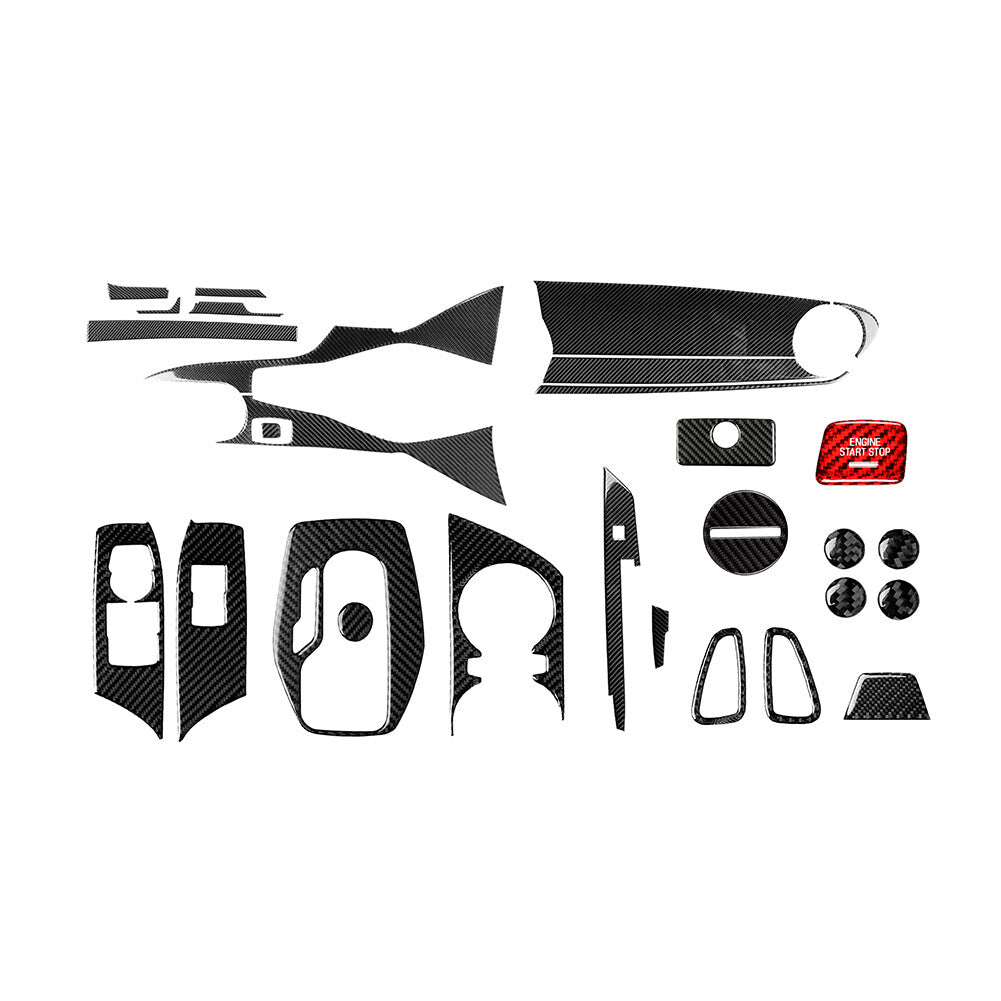 29 Pcs Carbon Fiber Full Set Interior Cover Trim for Chevrolet Camaro 2017-2019