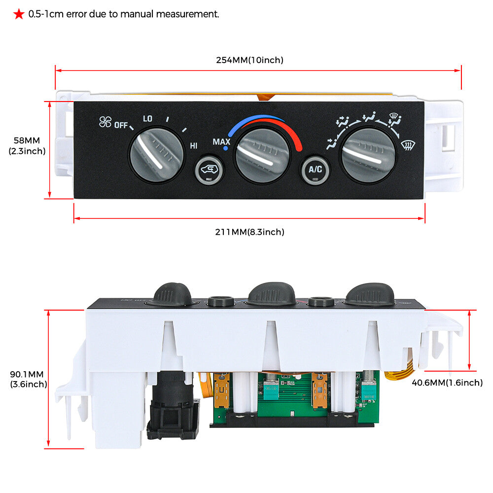 A/C Heater Climate Control Switch for Chevy for GMC C1500-C3500 K1500-K3500 16231175