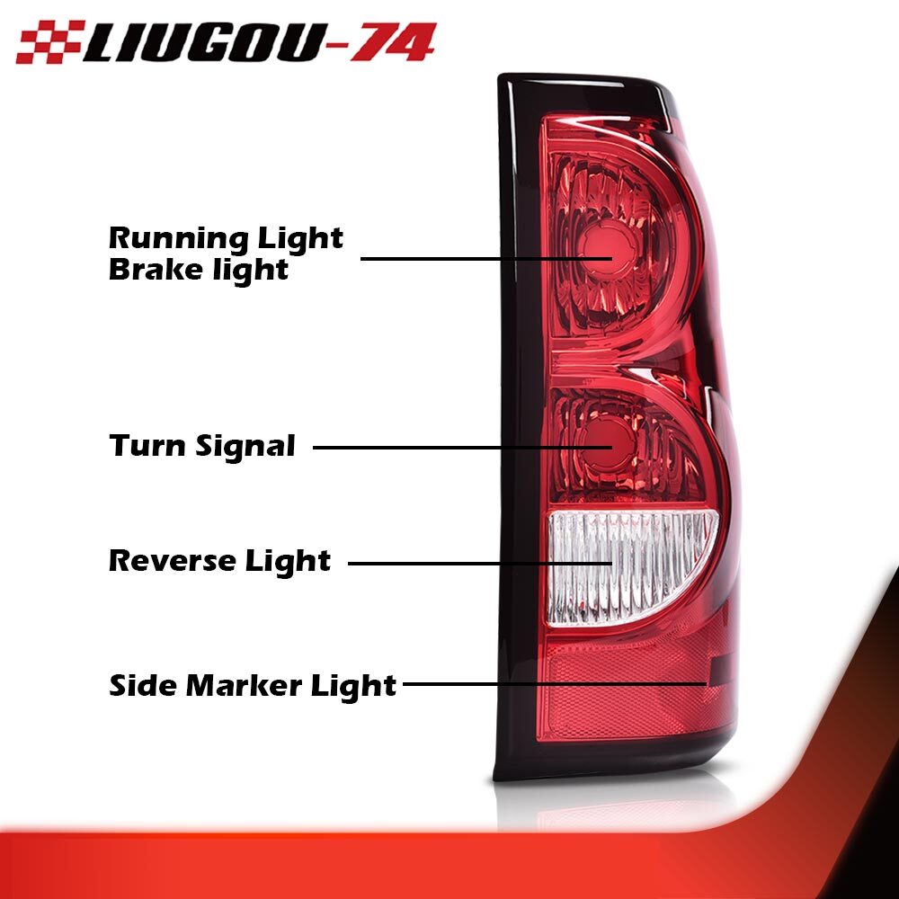 A pair of red taillights and brake lights are suitable for 03-06 for Chevrolet Silverado 1500 2500 3500 HD