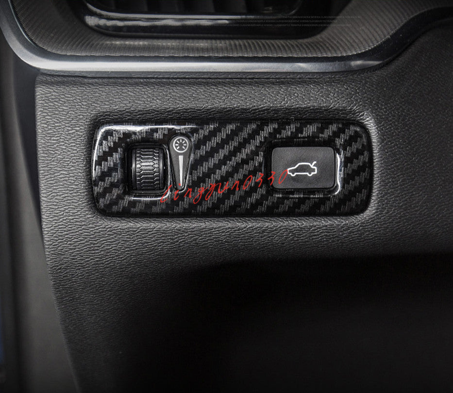 for Volvo XC40 2019-22 Carbon Look Headlight Adjustment Switch Panel Cover Trim