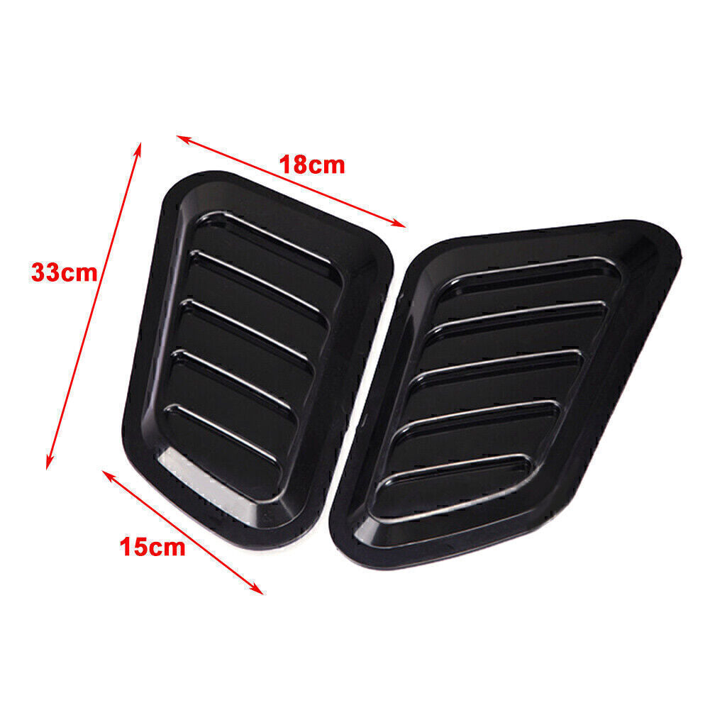 2X Auto Car Decorative Air Flow Intake Hood Scoop Vent Bonnet Cover Universal