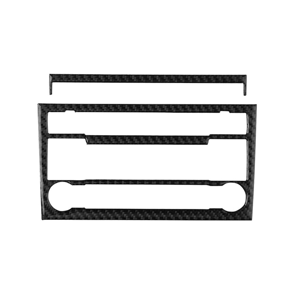 2Pcs Car Air Conditioner Frame Panel Trim Carbon Fiber for Audi for A4 S4 2005-2008
