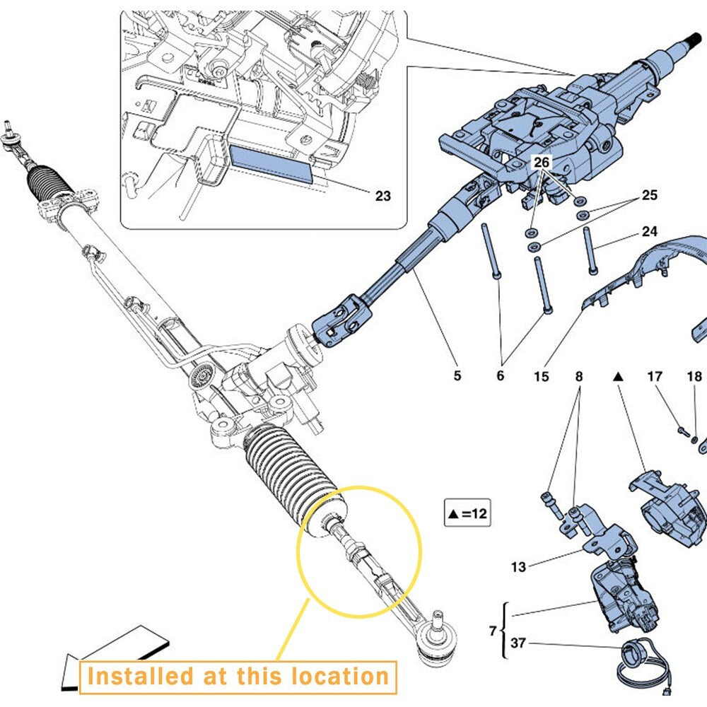 Equipment Manufacturer for Ferrari California T/California Inner Strap Ball Joint: 259957 264539