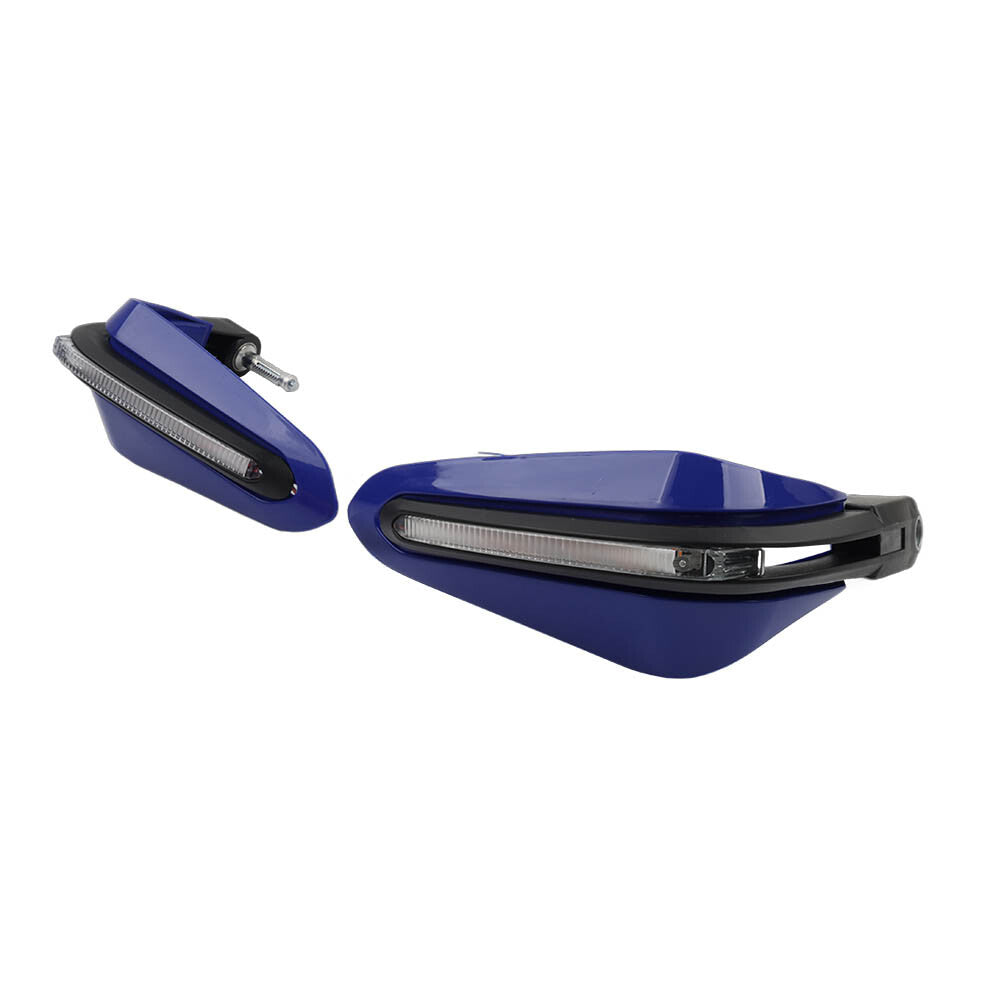 Universal 7/8 Motorcycle Handguard Blue W/ LED Light For Dirt Bike ATV