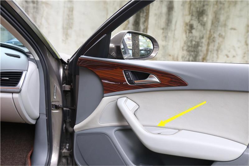 Inner Glass Window Lifting Lock Panel Molding Trim for Audi A6l 2012-18 Red Wood