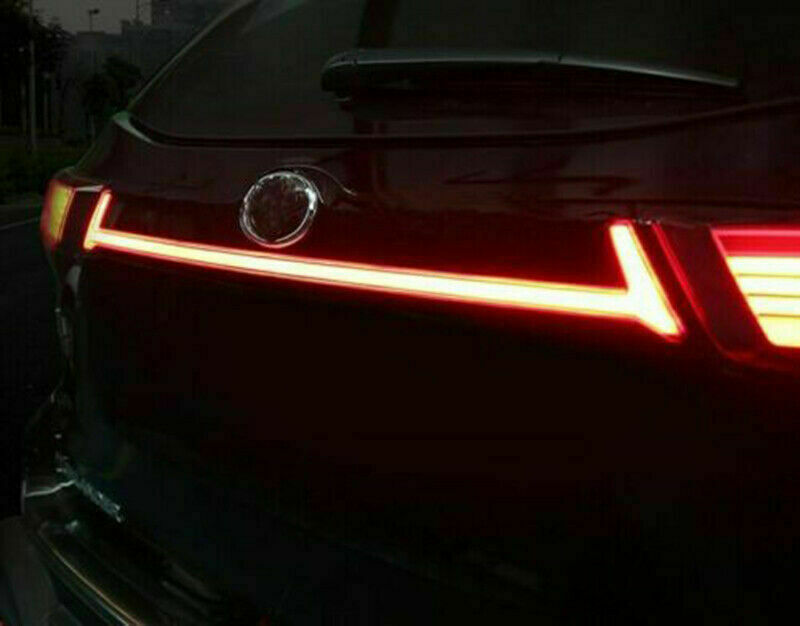 for Toyota Highlander 2015-2019 Black Rear Door Trunk LED Tail Light Cover Trim
