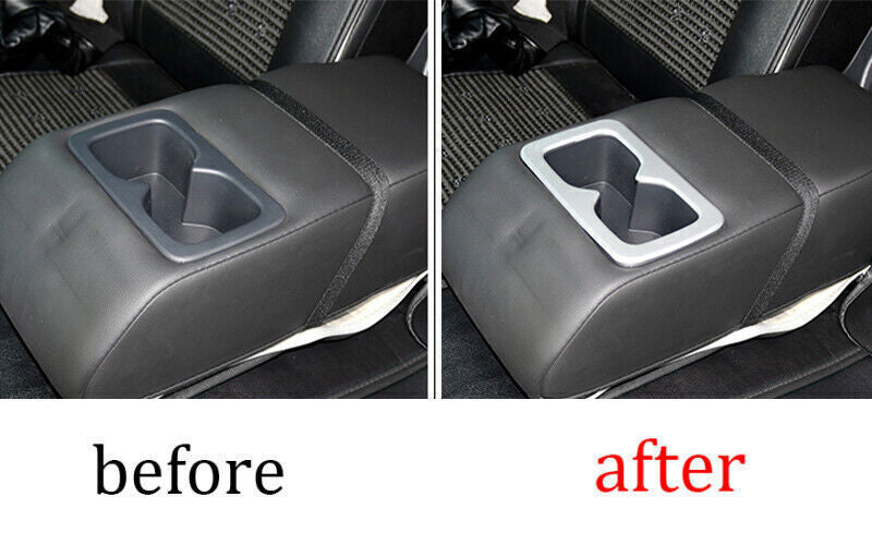 Rear Water Cup Holder Panel Trim for Nissan Sentra Sylphy 2013-2019 Matte Silver