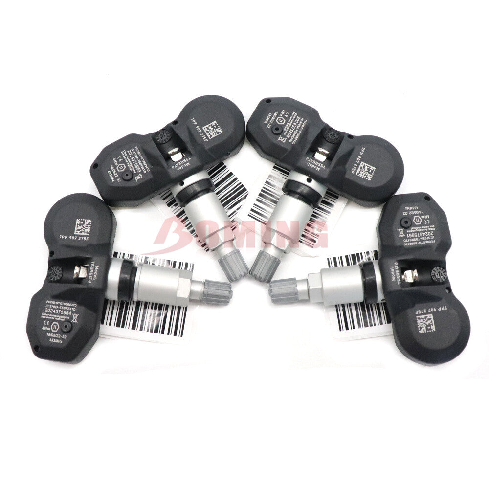 4PCS Tire Pressure Sensor TPMS for Audi for A4 for A6 for A8 Q7 R8 for VW 433MHZ 7PP907275F