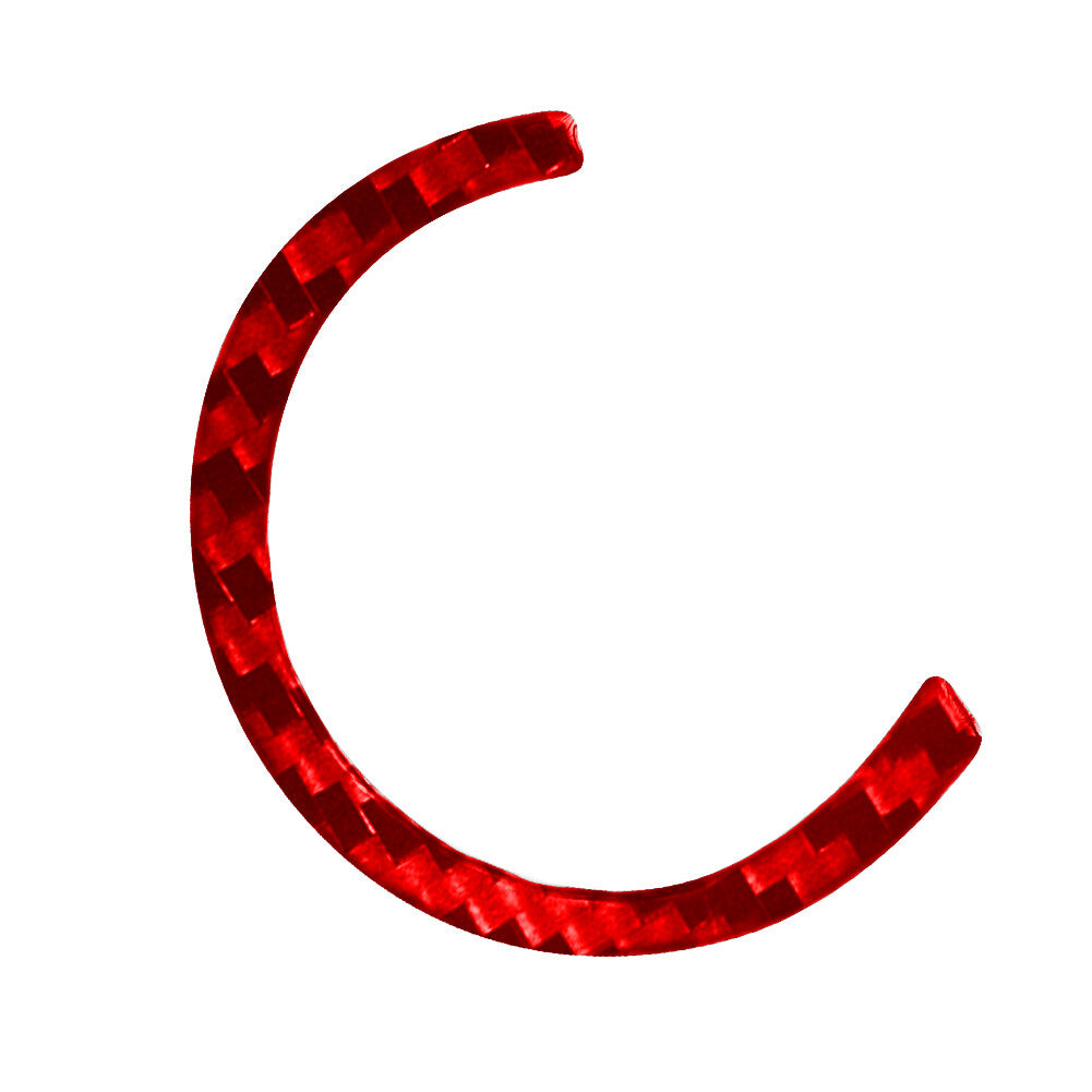 Red Carbon Fiber Ignition Key Inner Ring Cover Trim for Toyota Hilux 2015-2021