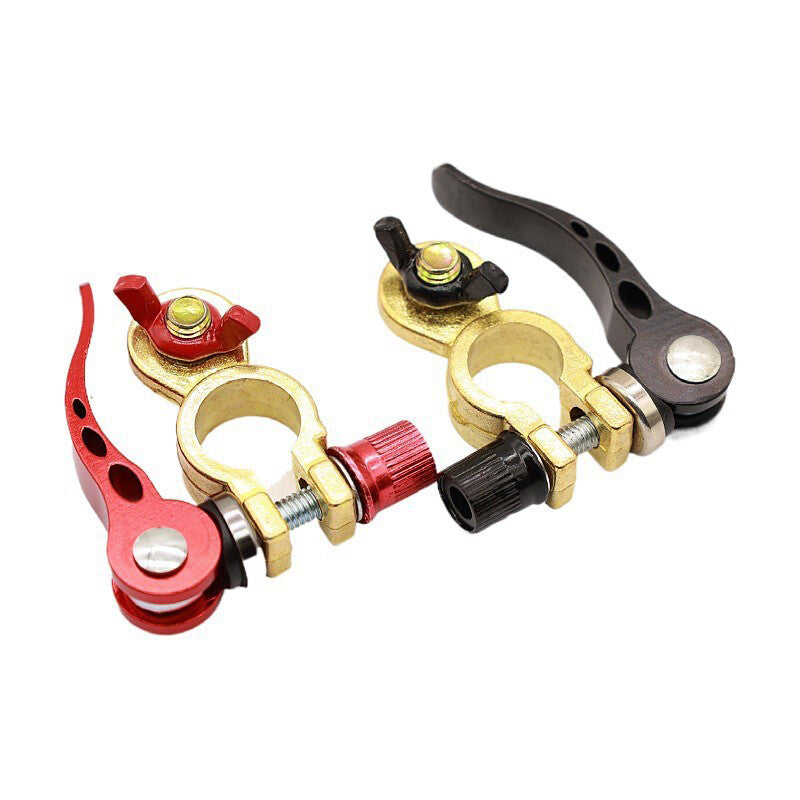 2-Piece Car/Truck Battery Terminal Disconnect Positive/Negative Switch Link Brass