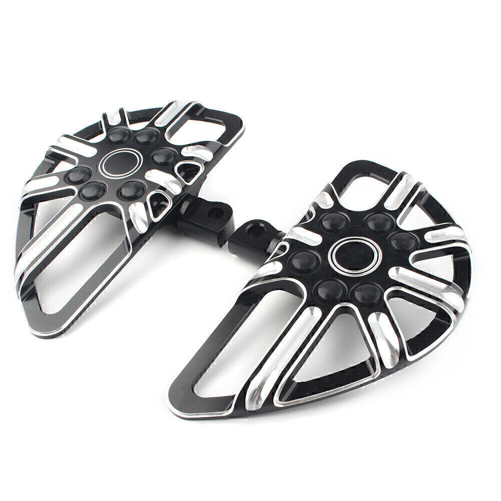 CNC Stretched Floorboards Rear Passenger Floor Board Foot Rest Fit Touring Dyna