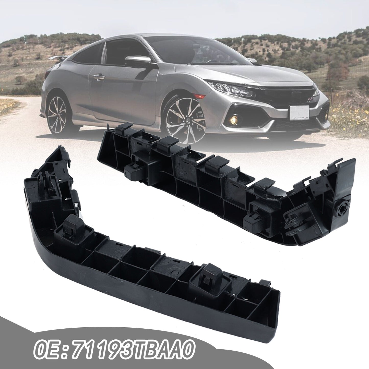 Front Bumper Brackets Support LH RH for Honda for Civic 2016-2021 # 71193TBAA00
