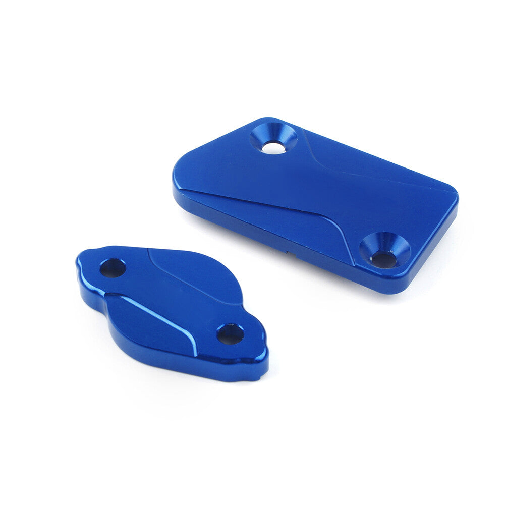 Front Rear Brake Reservoir Fluid Cover Fit for Yamaha YZ125 YZ250 YZ450F WR250F Blue