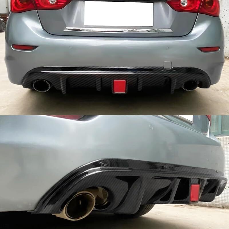 For 2014-2017 for Infiniti Q50 ABS Carbon Fiber Rear Bumper Diffuser Rear Spoiler
