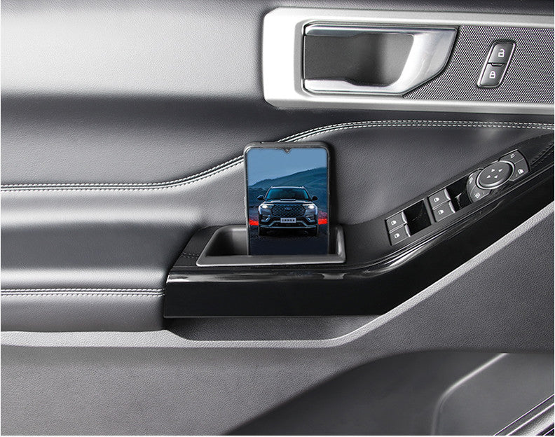 2-Piece Interior Front Door Storage Box Bracket for Ford Explorer 2020 2021