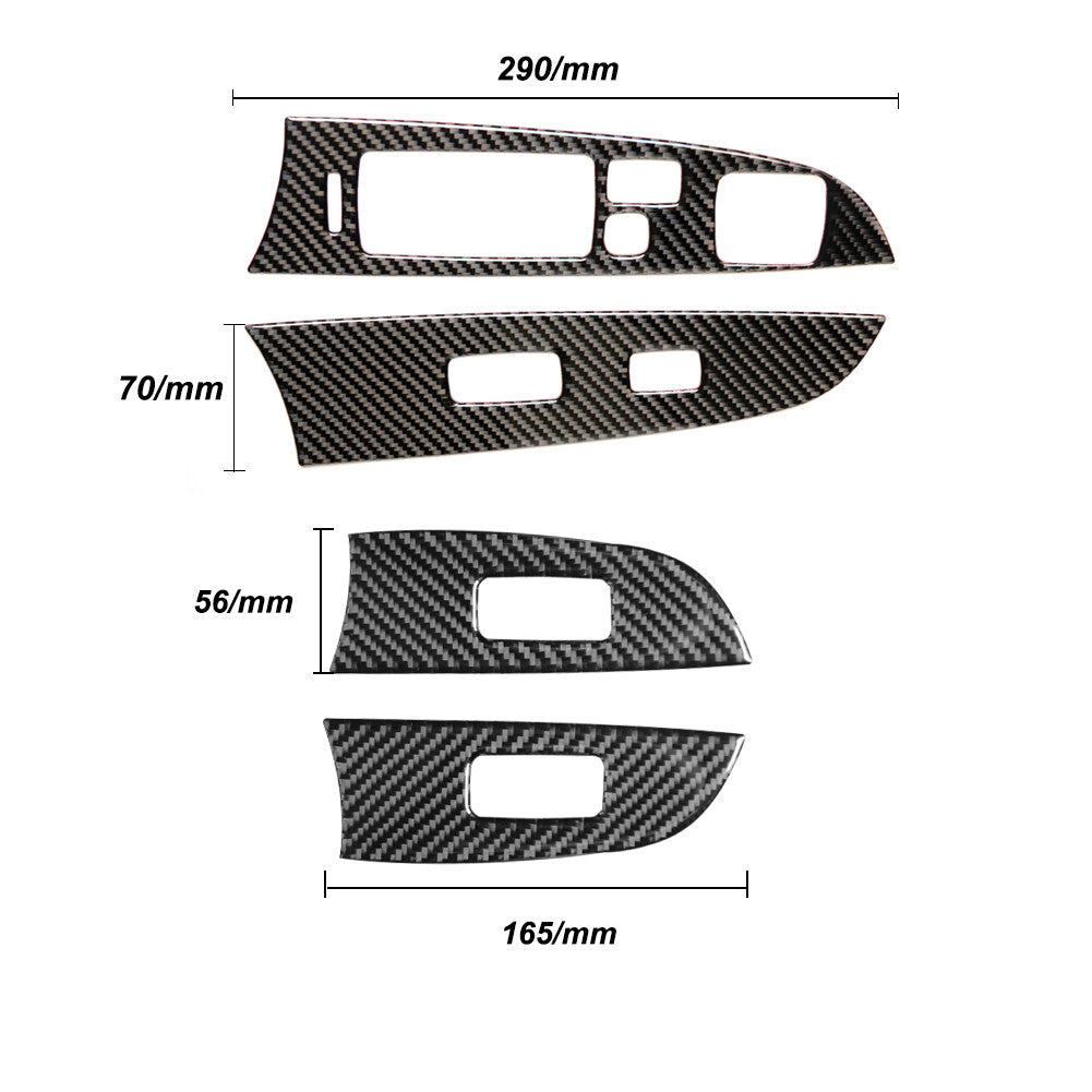 Carbon Fiber Window Lift Switch Panel Cover Trim for LEXUS IS250 IS350 2006-08