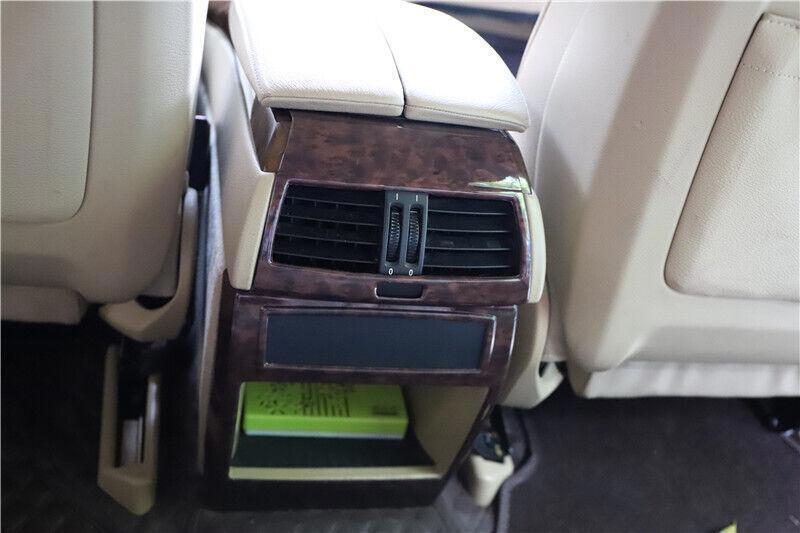 Fit for BMW X5 2008-2013 Brown Wood Grain Back Row Air Outlet Vent Frame Trim 2P