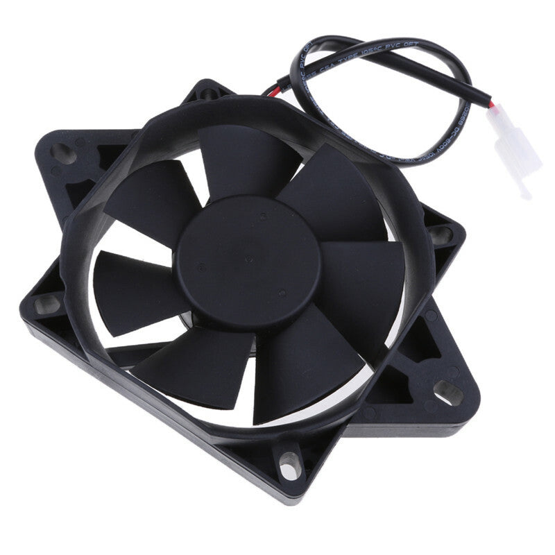 Motorcycle ATV Radiator Thermo Electric Square Shape Water Tank Cooling Fan