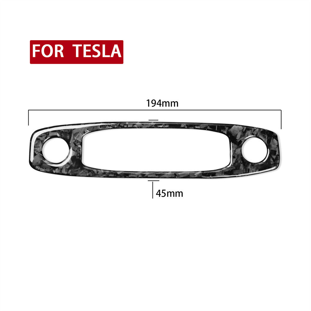 for Tesla Model 3 / Y 2017-2022 Headlight Switch Panel Cover Forged Carbon Fiber