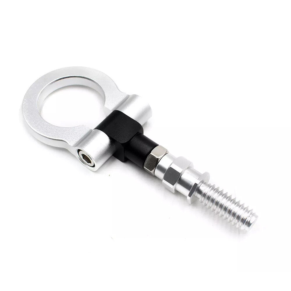Silver CNC Track Racing Metal Tow Hook for BMW 325i 328i 330i 335i E90 E46 X5 X6