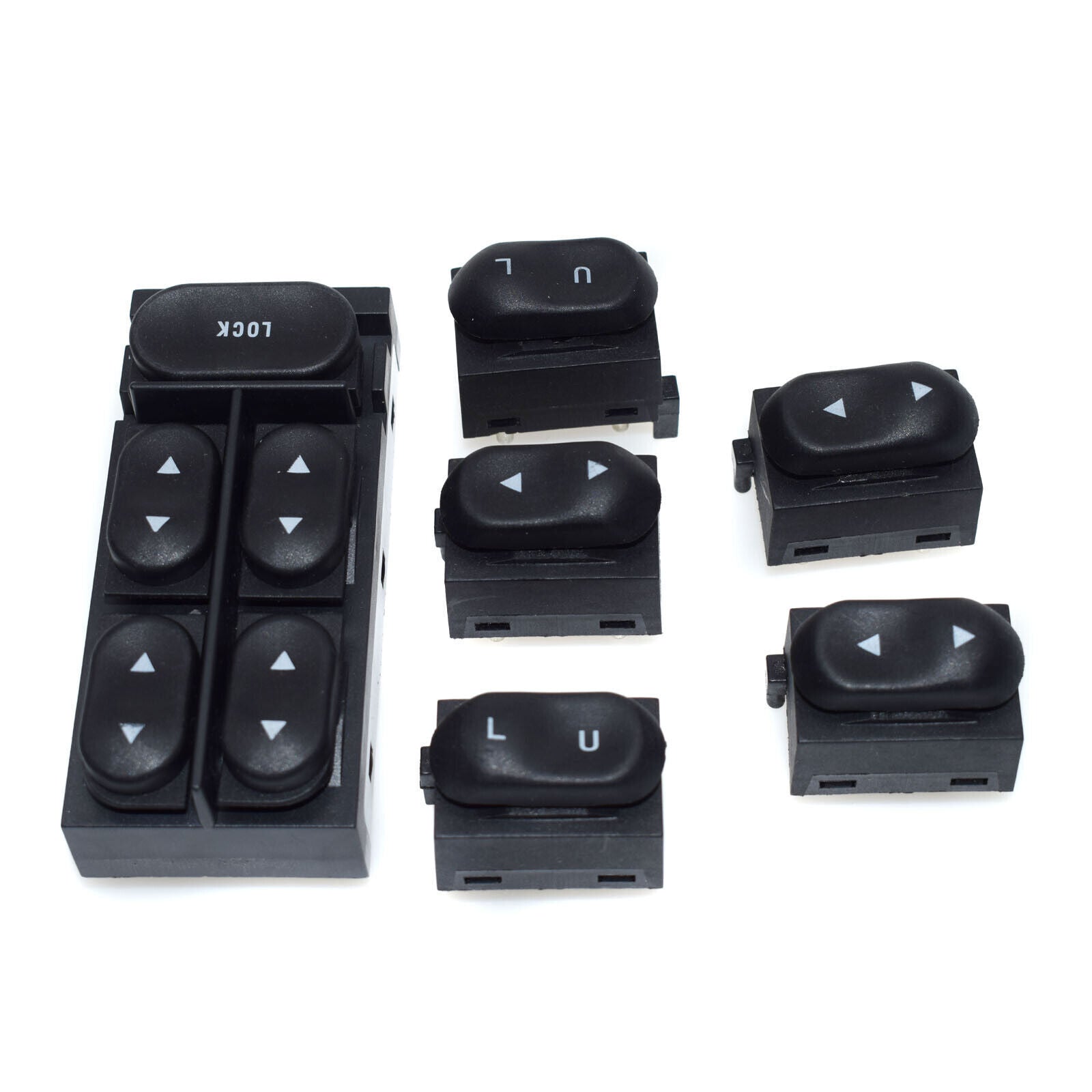 for Ford for Mustang 6Pcs New Power Window and Door Lock Switches Front Right Left