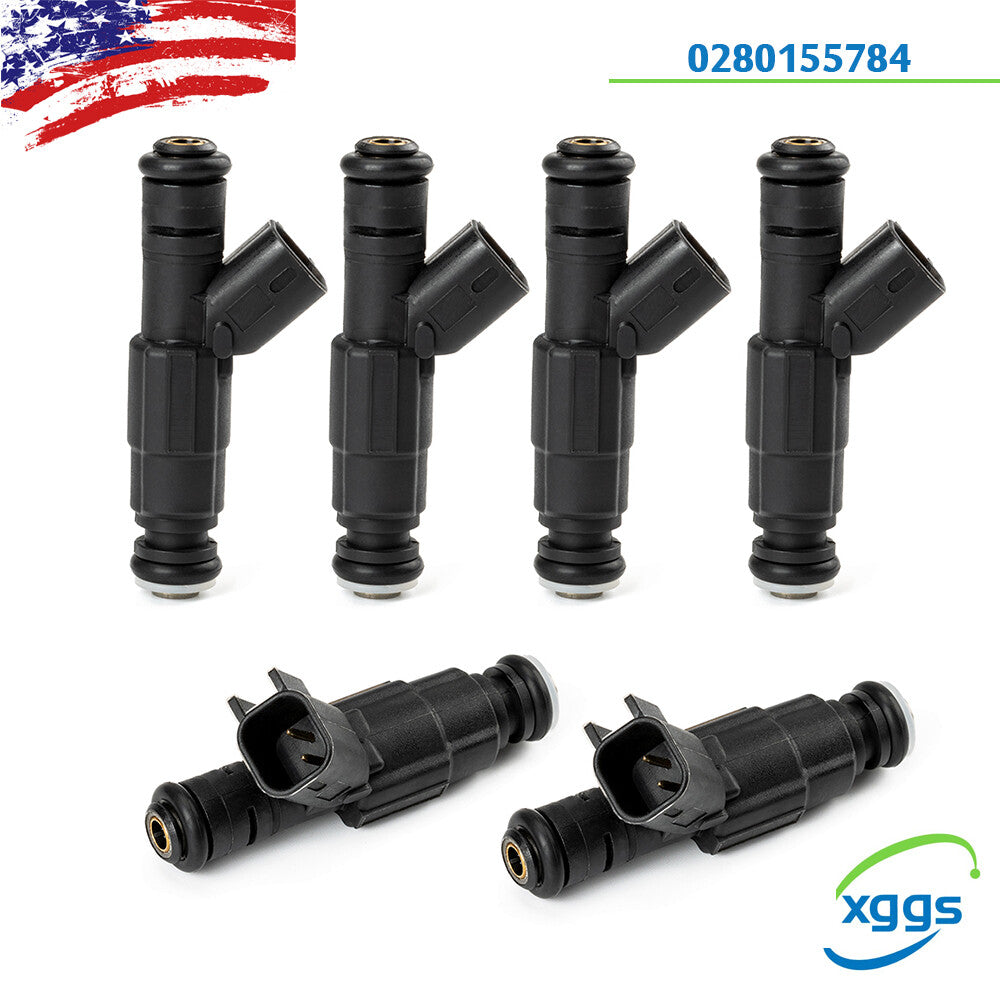 6PCS 4-Hole Fuel Injectors For 1999-2004 for Jeep Grand Cherokee for Wrangler 4.0L V6
