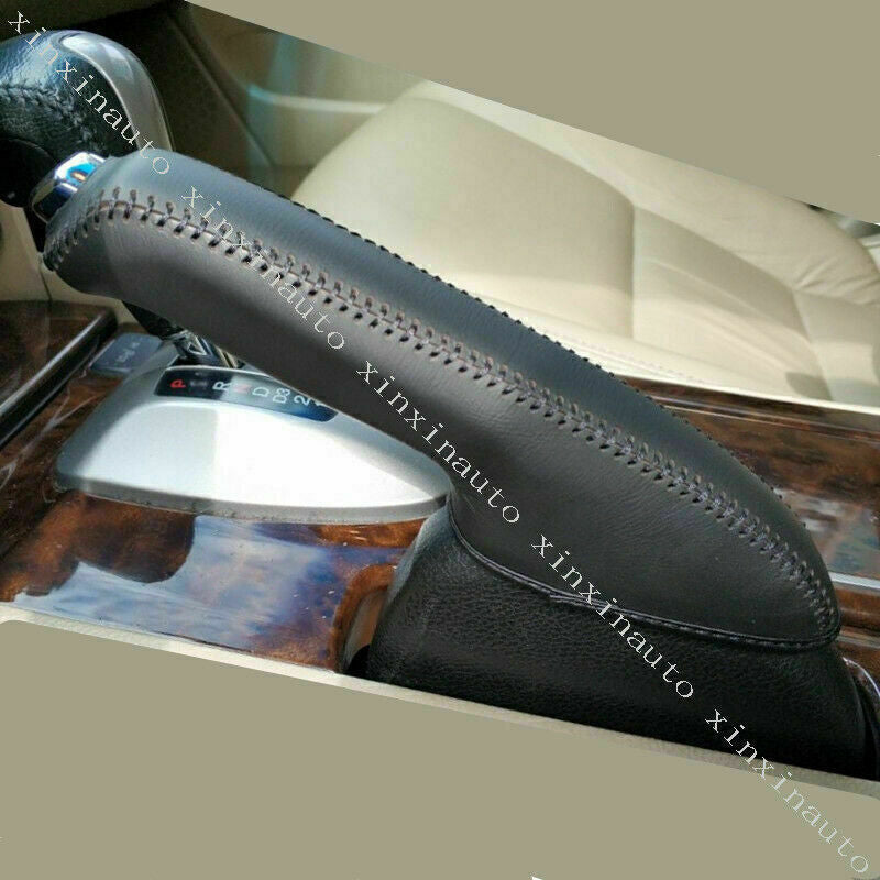 for Honda Accord 2008-2012 Black Leather Hand sewn Car Handbrake Grip Trim Cover