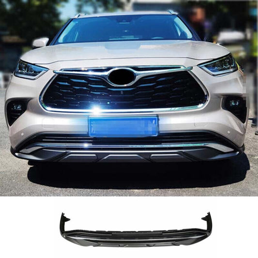 Black Primed Bumper Diffuser Spoiler Board for Toyota Highlander 2020-2023 Front