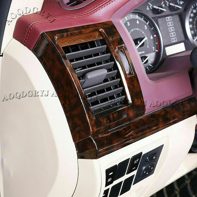 for TOYOTA for Land Cruiser 2016-21 Dark Wood grain Inner Air Vent Outlet Cover Trim