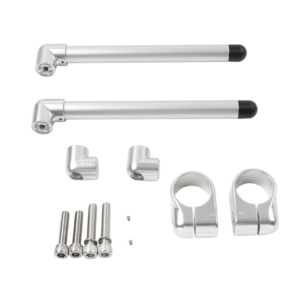 Universal 43MM Cafe Racer Bars 7/8 Motorcycle Clip-On Handlebar Fork Tube
