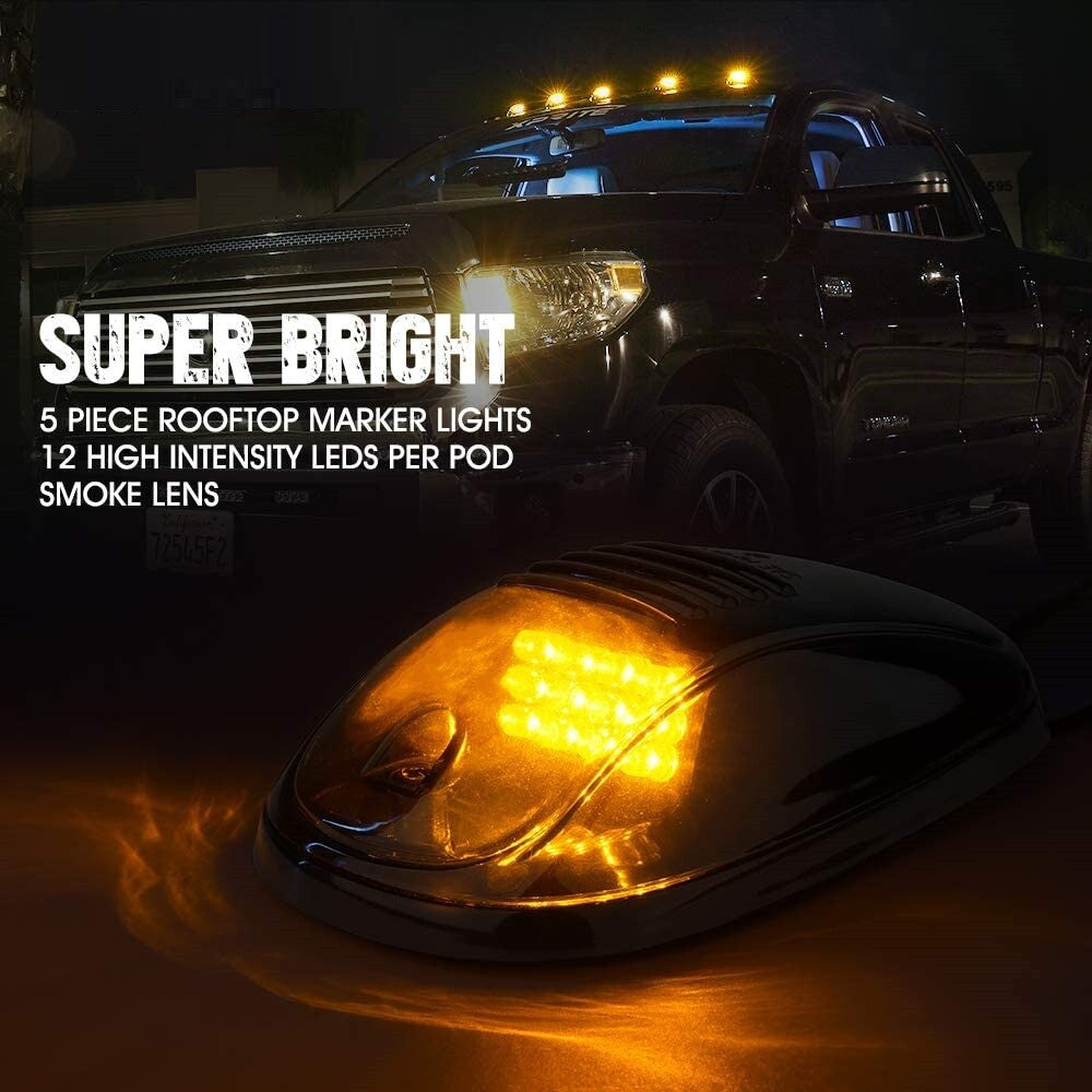 5x Amber Cab Roof Marker Light Top Running Lamp for Ford F150 F250 Super Duty