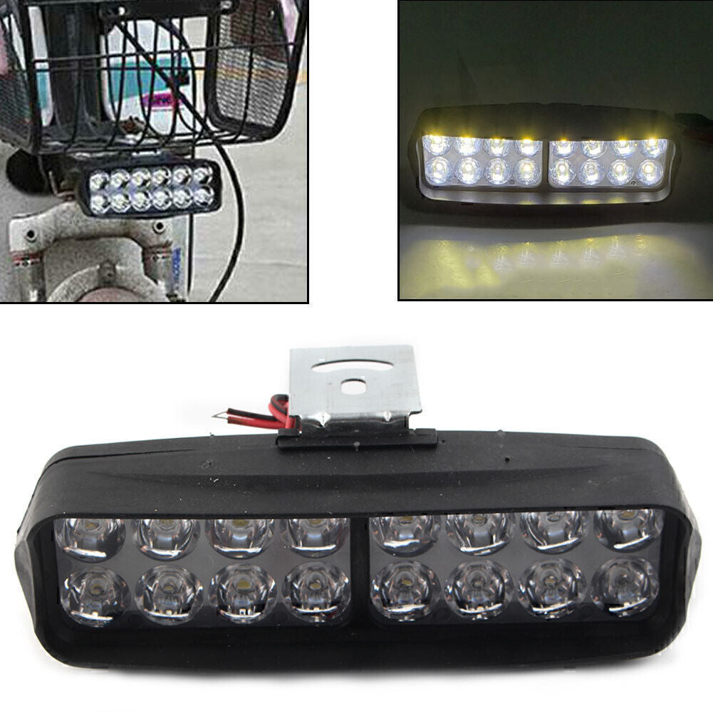 1X Motorcycle Headlight Spot Fog Light 16-LED Headlamp For Car UTV ATV Trucks