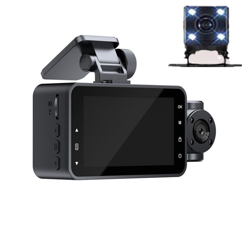 Wifi Car DVR 3 Lens Dash Cam Video Recorder G-Sensor Front Inside Rear Camera