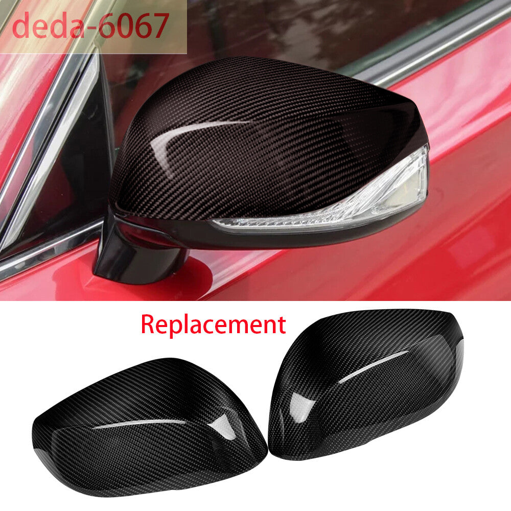Carbon Fiber Replace Side Rearview Mirror Cover for Infiniti Q50 Q70 Q60 2014-20