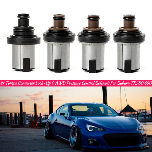 4x Torque Converter AWD Pressure Control & Lock-Up Solenoid for Subaru TR580 690