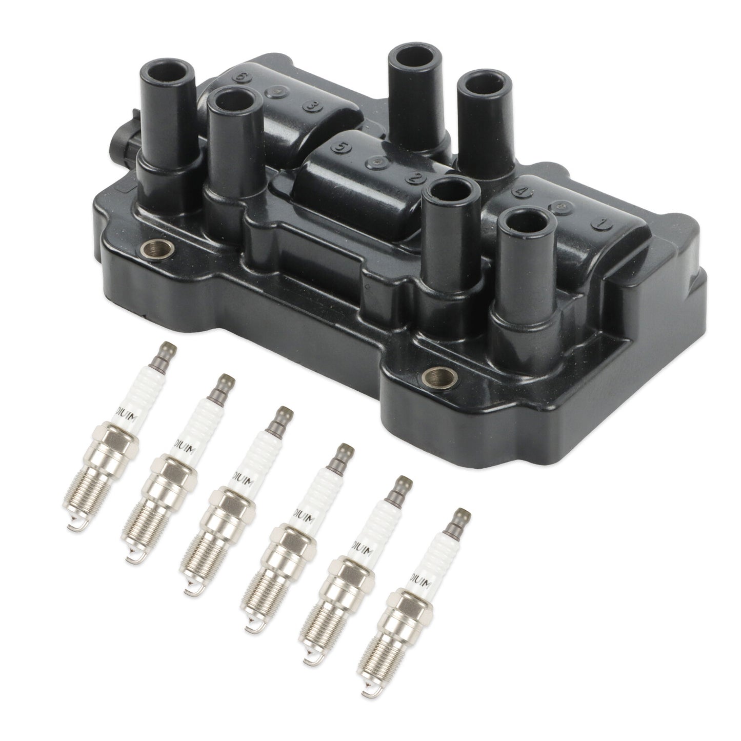 Set Of Ignition Coil +Spark Plug for Chevrolet for GMC for Pontiac for Saturn UF434 4511