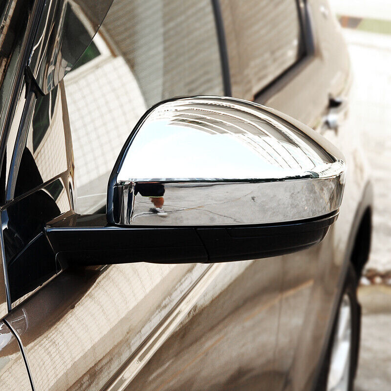 2P Chrome Rearview Side Mirror Moulding Cover Trims for Jaguar F-PACE 2016-2020