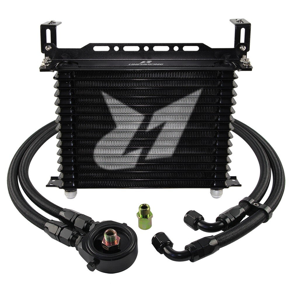15 Row AN10 Oil cooler Trust w/Bracket+Filter Adapter Hose Kit 3/416  M201.5