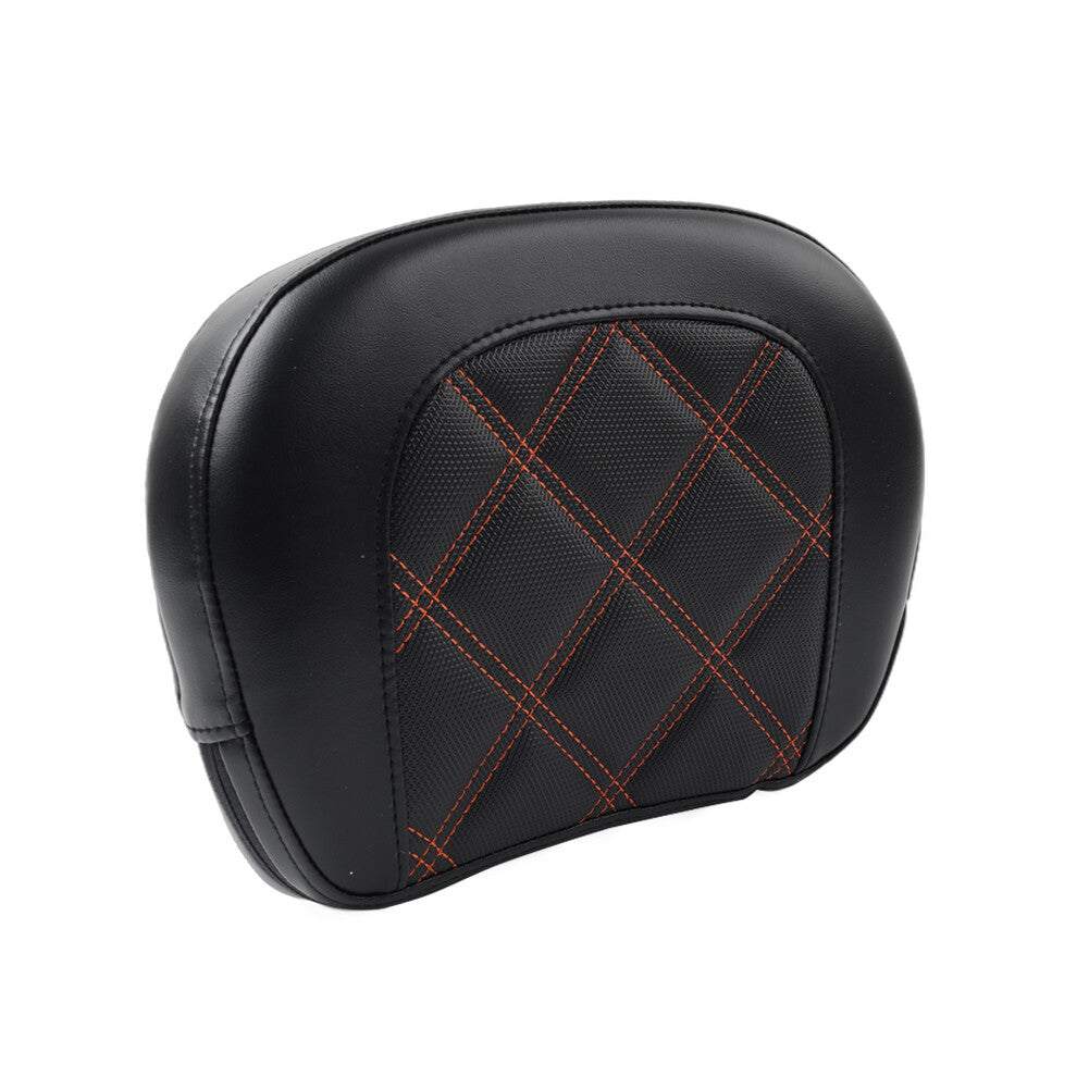 Orange Stitching Passenger Sissy Bar Backrest Pad for Harley Electra Road Glide