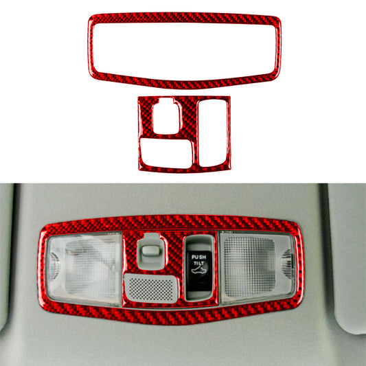 for Mitsubishi Lancer Carbon Fiber Front Reading Light Cover Trim Type B Red