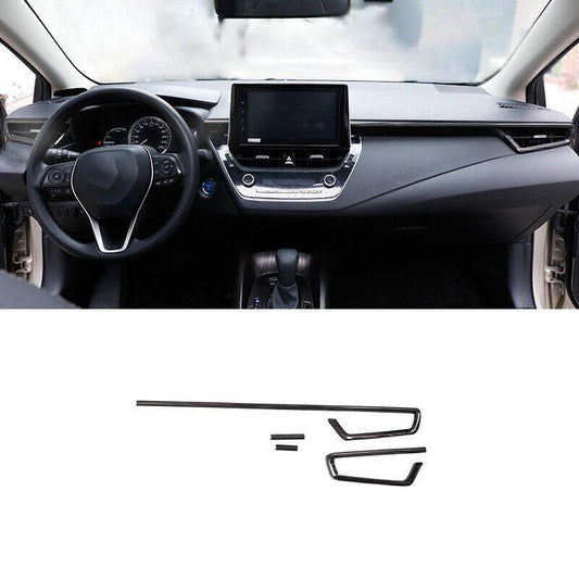 Black Wood Grain Instrument LR Air Outlet Trim Fit for Toyota for Corolla 2019-2021
