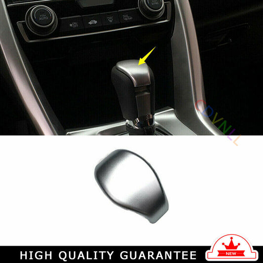 Gear Shift Knob Head Cover Trim 1PCS for Honda for Civic 10th 2016-2021 Silver Matte