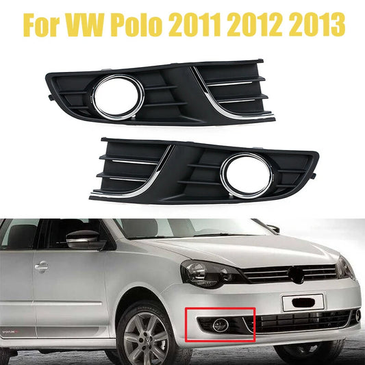 Pair Fog Light Lamp Cover Bumper Grille Front Bumper Grill for VW Polo 2011-2013
